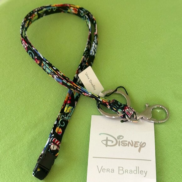 VERA BRADLEY DISNEY BREAKAWAY LANYARD:NWT DISNEY CLASSICS SWIRL - Picture 1 of 9